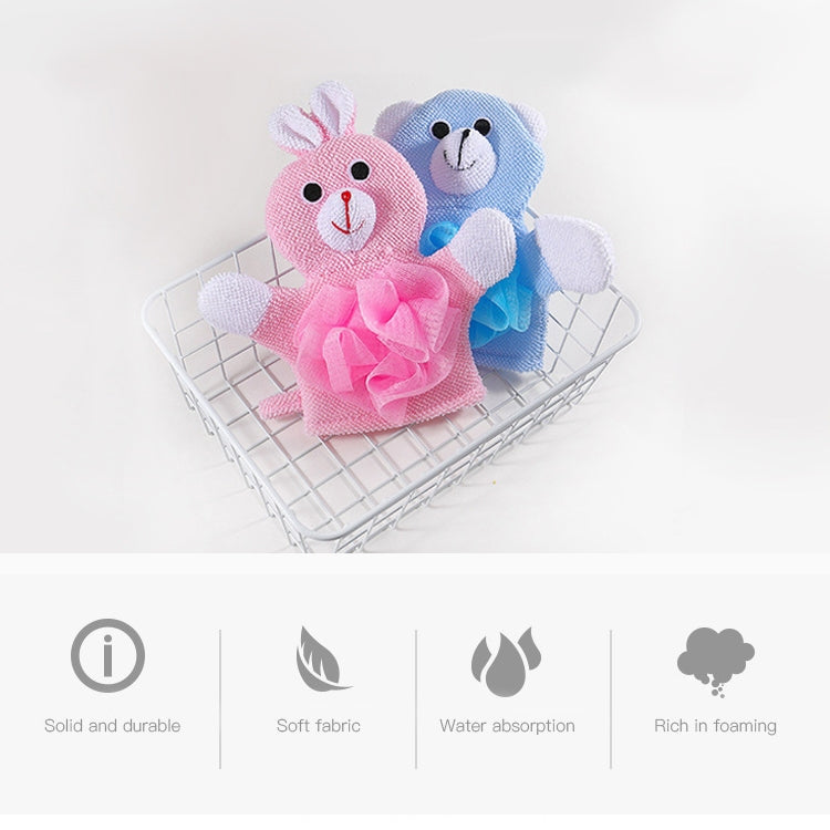 Dessin animé Enfants Serviette de Bain Double-Face Épaissie Gants de Bain