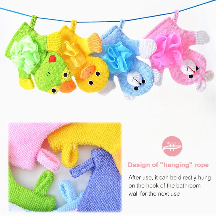 Dessin animé Enfants Serviette de Bain Double-Face Épaissie Gants de Bain