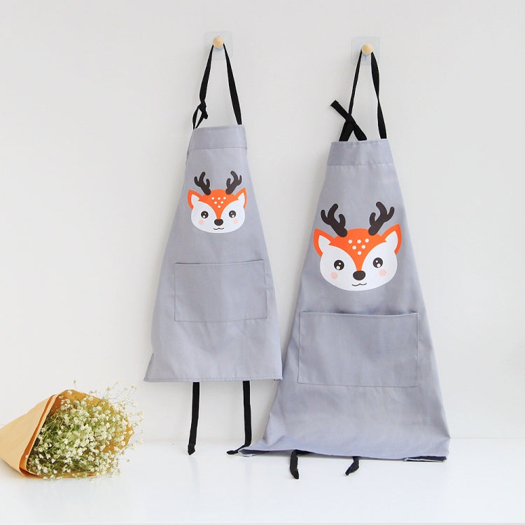 Tablier parent-enfant sans manches en coton à motif d'animaux de dessin animé, tablier pour enfants S, tablier pour adultes L