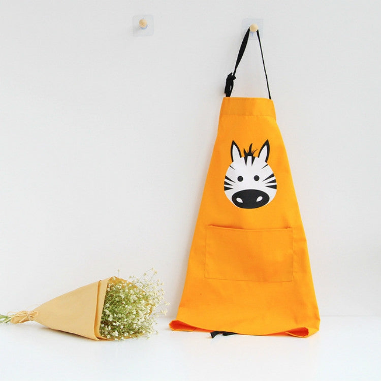 Tablier parent-enfant sans manches en coton à motif d'animaux de dessin animé, tablier pour enfants S, tablier pour adultes L
