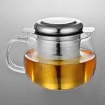 Infuseur à thé en acier inoxydable avec couvercle en guise de soucoupe, passoire à thé en acier inoxydable