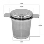 Infuseur à thé en acier inoxydable avec couvercle en guise de soucoupe, passoire à thé en acier inoxydable