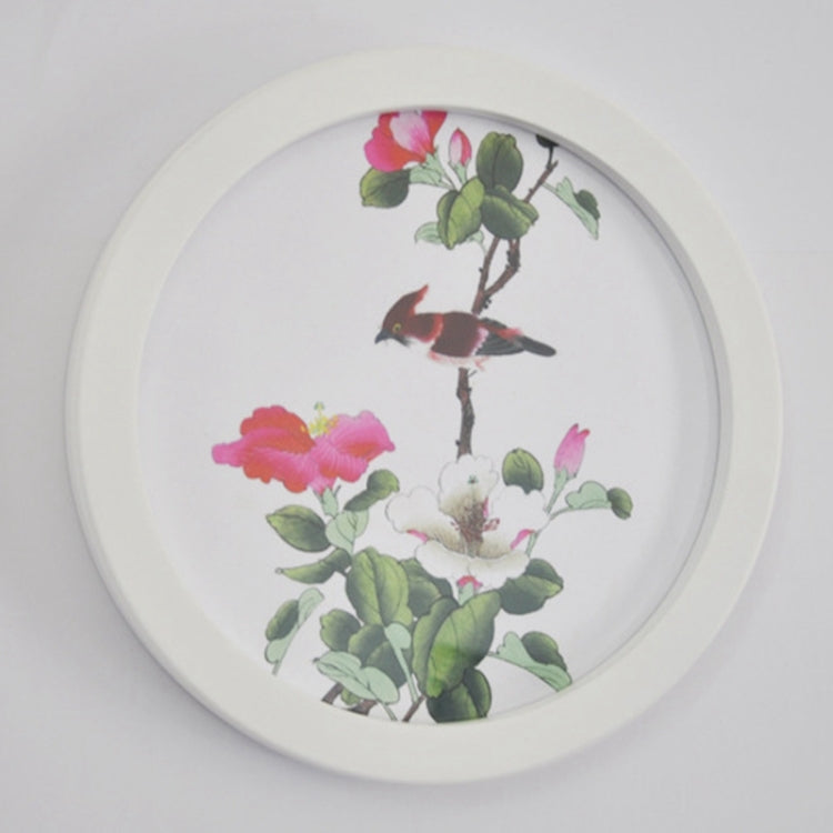 Cadre photo rond mural suspendu Cadeaux créatifs Décoration d'intérieur Support de cadre photo en bois, 10 pouces