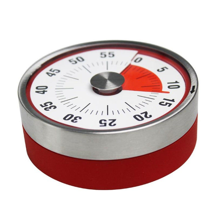 Minuteur de cuisine avec minuterie magnétique en acier inoxydable, 8 cm rouge, 6 cm noir
