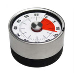 Minuteur de cuisine avec minuterie magnétique en acier inoxydable, 8 cm rouge, 6 cm noir