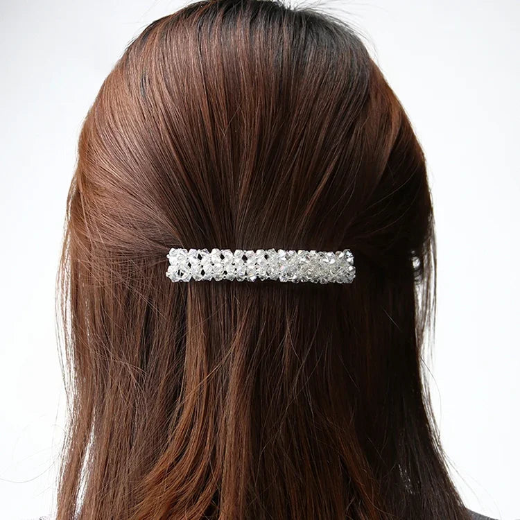 Épingle à Cheveux Élastique en Strass et Cristal pour Filles - Accessoires de Cheveux