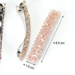 Épingle à Cheveux Élastique en Strass et Cristal pour Filles - Accessoires de Cheveux