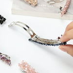Épingle à Cheveux Élastique en Strass et Cristal pour Filles - Accessoires de Cheveux