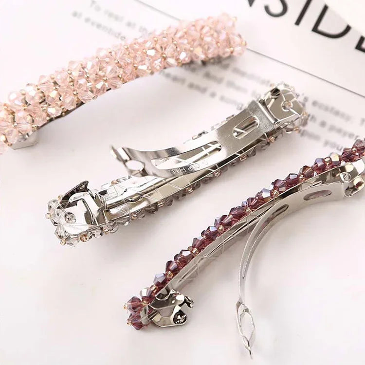 Épingle à Cheveux Élastique en Strass et Cristal pour Filles - Accessoires de Cheveux