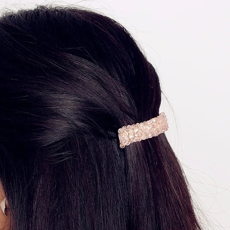 Épingle à Cheveux Élastique en Strass et Cristal pour Filles - Accessoires de Cheveux