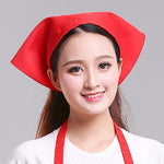 Chapeau de Chef Turban, Chapeau de Cuisine, Chapeau de Travail, Écharpe Triangle pour Homme et Femme, Réglable