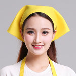 Chapeau de Chef Turban, Chapeau de Cuisine, Chapeau de Travail, Écharpe Triangle pour Homme et Femme, Réglable