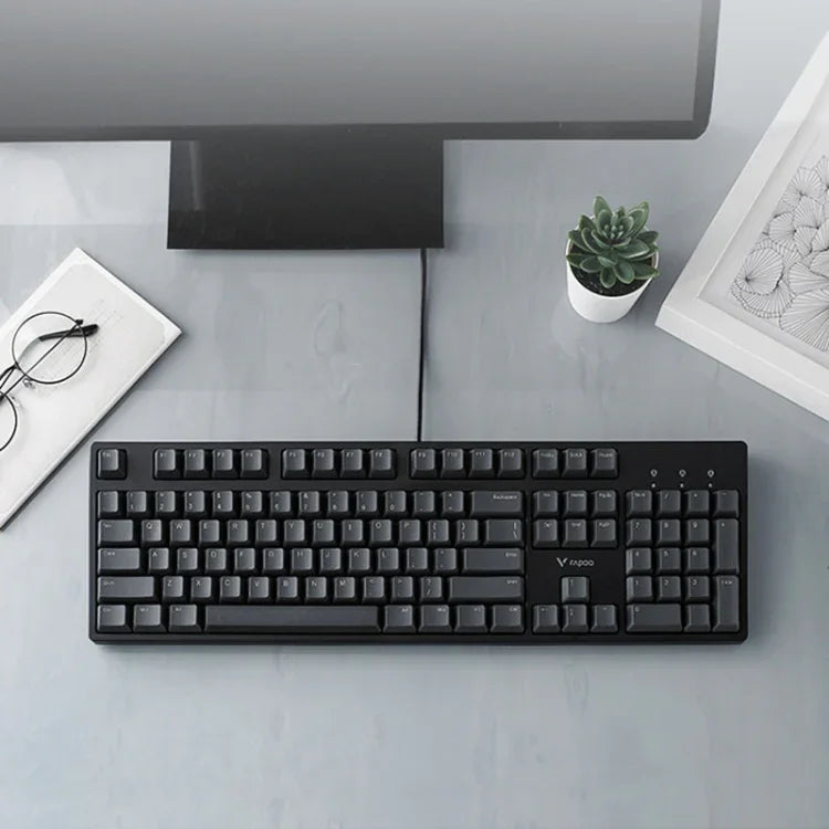 Clavier de jeu mécanique filaire de bureau Rapoo V860, 61 touches, 87 touches, 104 touches