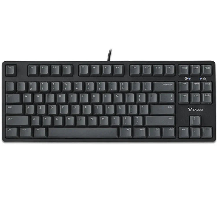 Clavier de jeu mécanique filaire de bureau Rapoo V860, 61 touches, 87 touches, 104 touches