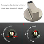 2 PCS Universal Metal Rotary Switch Control Knobs Replacement Accessories for Home Kitchen Gas Stove, 2 PCS Shaft Diameter 6mm