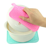 Tapis isolant en silicone épais et coloré de style européen, dessous de plat anti-brûlure, imperméable pour table et téléphone.