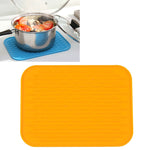 Tapis isolant en silicone épais et coloré de style européen, dessous de plat anti-brûlure, imperméable pour table et téléphone.