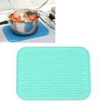 Tapis isolant en silicone épais et coloré de style européen, dessous de plat anti-brûlure, imperméable pour table et téléphone.