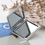 Petit miroir pliant Miroir cosmétique portable Double miroir rabattable