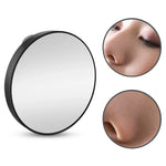 Miroir Grossissant Rond avec Ventouse Miroir de Maquillage 8,8 cm Miroir de Maquillage Grossissant, Noir Dix Fois, Noir Cinq Fois