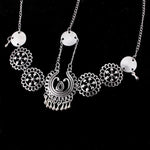 Bijoux de cheveux vintage en argent avec pompon, pièces de monnaie en métal, bandeau long, chaîne de tête punk, pièce frontale