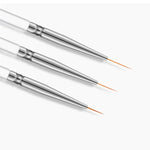 3 Pcs Pinceaux Nail Art Cristal Acrylique Mince Doublure Dessin Stylo Peinture Rayures Fleur Outils de Manucure
