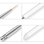 3 Pcs Pinceaux Nail Art Cristal Acrylique Mince Doublure Dessin Stylo Peinture Rayures Fleur Outils de Manucure