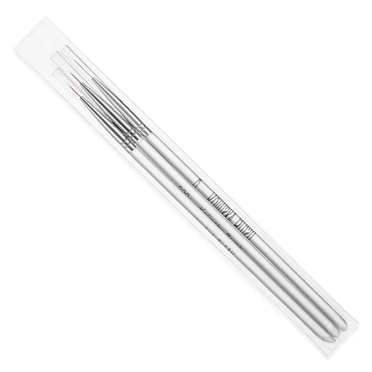 3 Pcs Pinceaux Nail Art Cristal Acrylique Mince Doublure Dessin Stylo Peinture Rayures Fleur Outils de Manucure