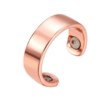 Bague personnalisée magnétique de santé, bijoux créatifs, bague ouverte, or rose brillant, noir brillant, or rose en relief