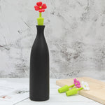 3 bouchons créatifs pour vin et boissons en silicone en forme de fleur, 3 bouchons en forme de rose, 3 bouchons de bière en forme de tournesol rouge, 3 bouchons de bière en forme de feuille