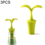 3 bouchons créatifs pour vin et boissons en silicone en forme de fleur, 3 bouchons en forme de rose, 3 bouchons de bière en forme de tournesol rouge, 3 bouchons de bière en forme de feuille