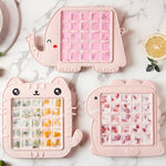 Moule à sucettes glacées DIY créatives d'été pour enfants, en forme d'animaux de dessins animés mignons, pour jus de fruits, Éléphant, Dinosaure, Chaton