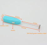 Batteur à œufs électrique portatif de cuisine, mini mixeur en acier inoxydable pour œufs, café, lait, thé