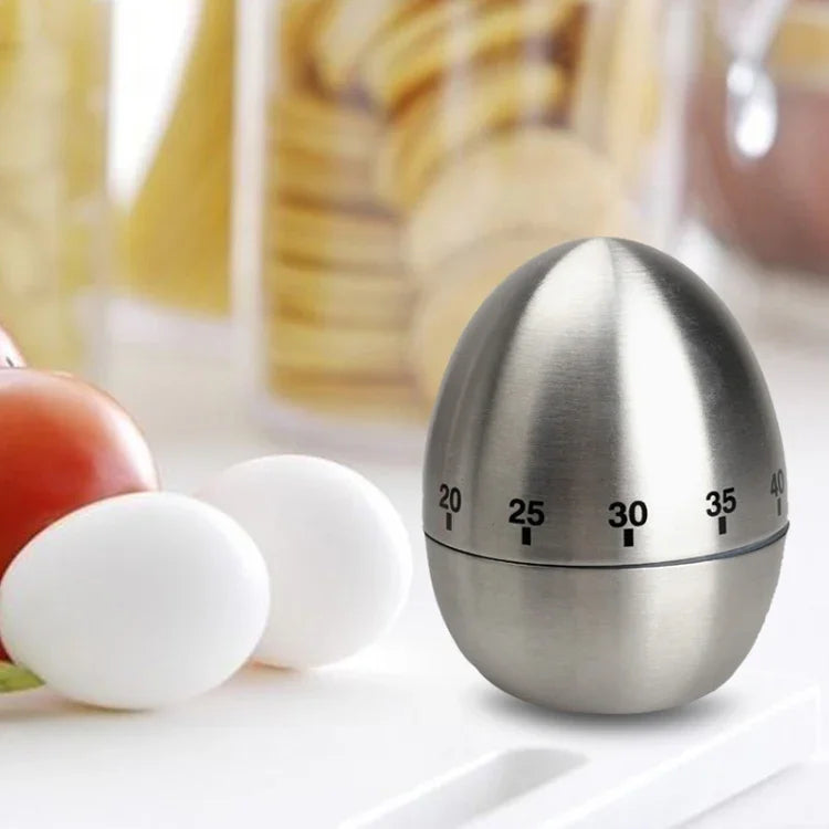 Minuteur mécanique œuf pour cuisine avec alarme 60 minutes en acier inoxydable, Outils de cuisine, Minuteur mécanique œuf