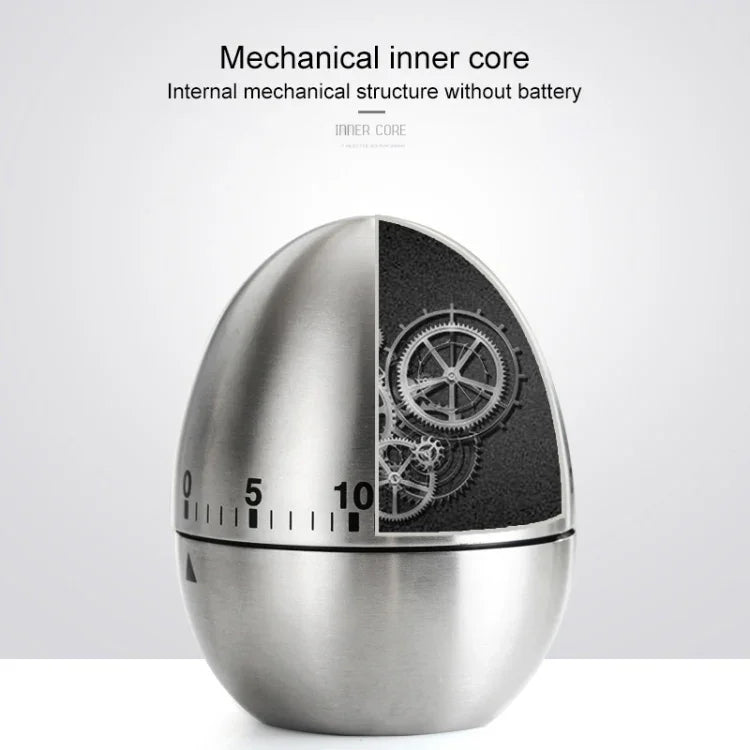 Minuteur mécanique œuf pour cuisine avec alarme 60 minutes en acier inoxydable, Outils de cuisine, Minuteur mécanique œuf