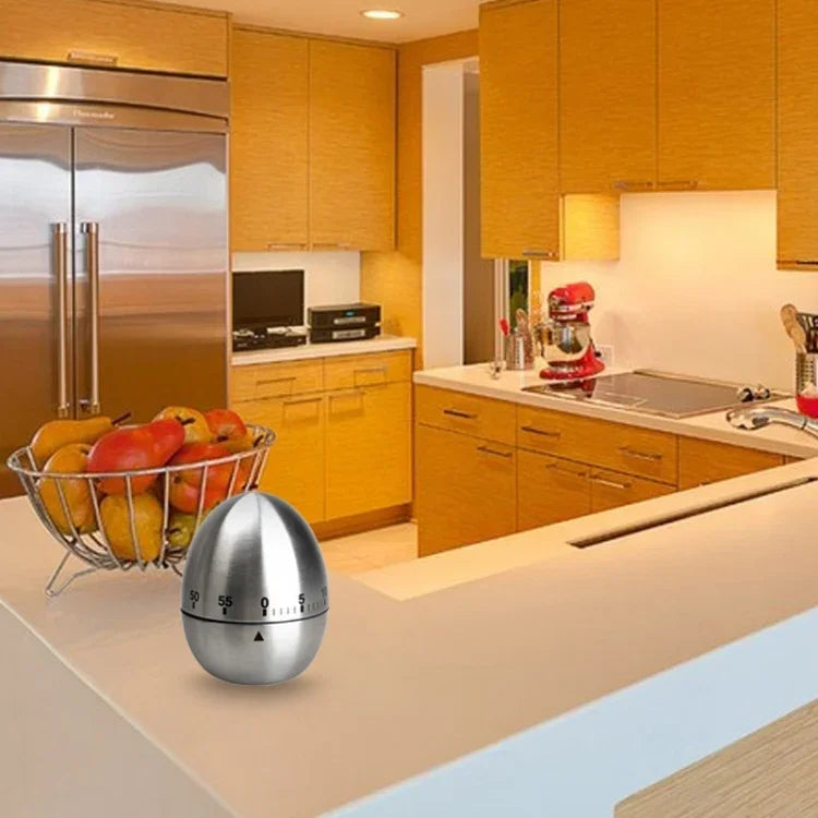 Minuteur mécanique œuf pour cuisine avec alarme 60 minutes en acier inoxydable, Outils de cuisine, Minuteur mécanique œuf