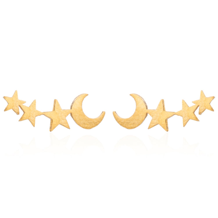 Boucles d'oreilles clous lune et étoile simples pour femme, cadeau d'anniversaire, bijoux, or, or rose, argent