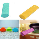2 manchons de poignée de casserole en silicone épais et durable, multicolores, isolation thermique, antidérapants, souples
