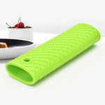 2 manchons de poignée de casserole en silicone épais et durable, multicolores, isolation thermique, antidérapants, souples