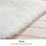 Tapis de luxe rectangulaire/carré en fausse laine de mouton douce et moelleuse, 80x180cm, 45x45cm, 100x180cm, 55x55cm
