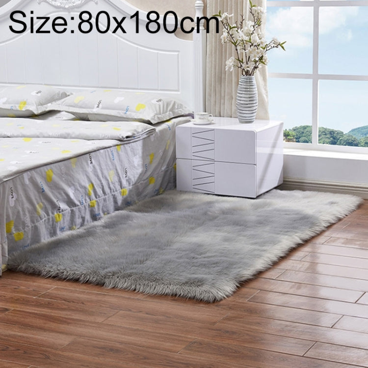 Tapis de luxe rectangulaire/carré en fausse laine de mouton douce et moelleuse, 80x180cm, 45x45cm, 100x180cm, 55x55cm