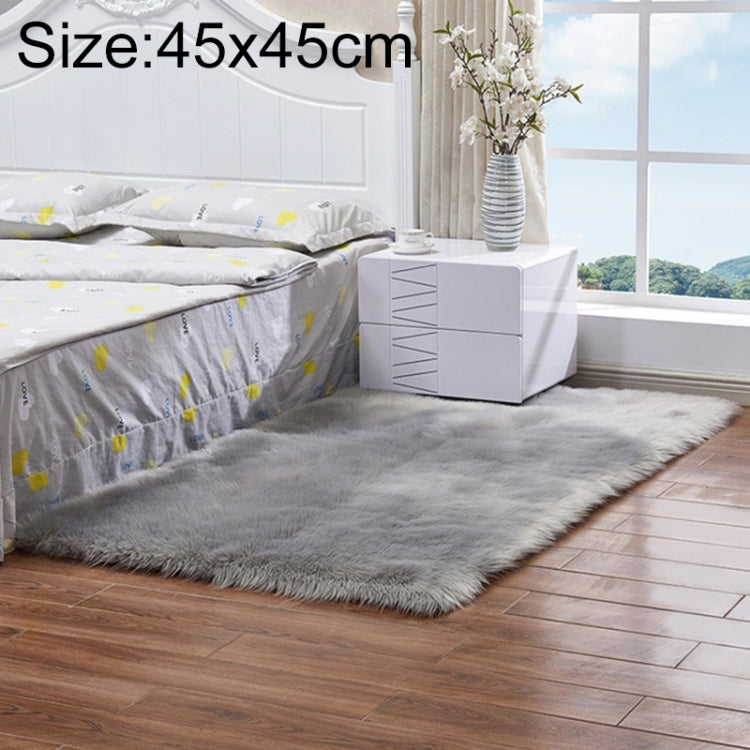Tapis de luxe rectangulaire/carré en fausse laine de mouton douce et moelleuse, 80x180cm, 45x45cm, 100x180cm, 55x55cm