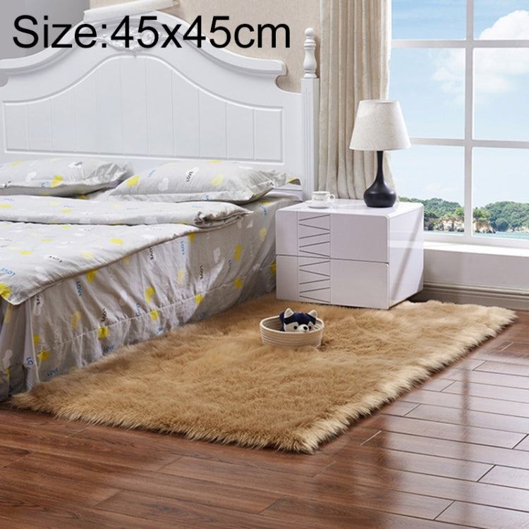 Tapis de luxe rectangulaire/carré en fausse laine de mouton douce et moelleuse, 80x180cm, 45x45cm, 100x180cm, 55x55cm