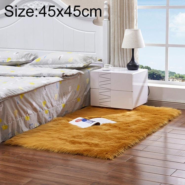 Tapis de luxe rectangulaire/carré en fausse laine de mouton douce et moelleuse, 80x180cm, 45x45cm, 100x180cm, 55x55cm