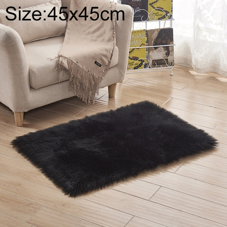 Tapis de luxe rectangulaire/carré en fausse laine de mouton douce et moelleuse, 80x180cm, 45x45cm, 100x180cm, 55x55cm