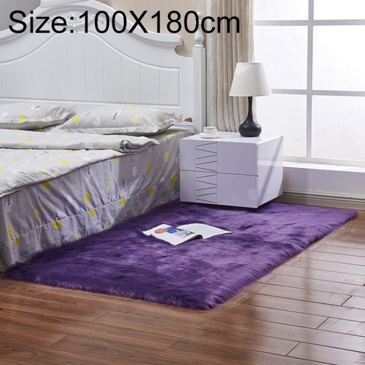 Tapis de luxe rectangulaire/carré en fausse laine de mouton douce et moelleuse, 80x180cm, 45x45cm, 100x180cm, 55x55cm