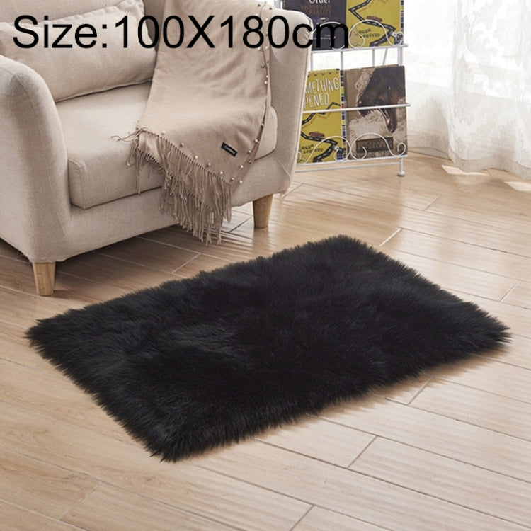 Tapis de luxe rectangulaire/carré en fausse laine de mouton douce et moelleuse, 80x180cm, 45x45cm, 100x180cm, 55x55cm
