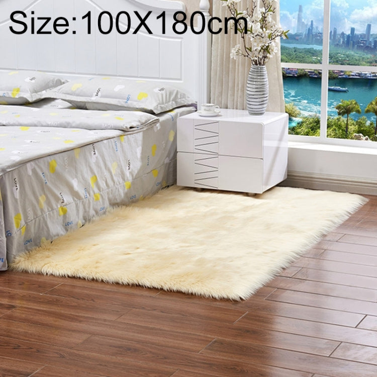Tapis de luxe rectangulaire/carré en fausse laine de mouton douce et moelleuse, 80x180cm, 45x45cm, 100x180cm, 55x55cm