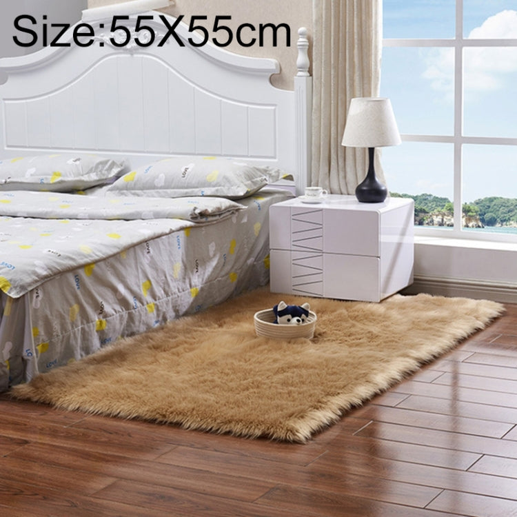 Tapis de luxe rectangulaire/carré en fausse laine de mouton douce et moelleuse, 80x180cm, 45x45cm, 100x180cm, 55x55cm