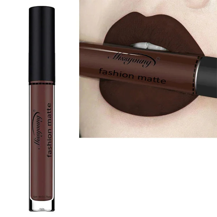 Rouge à Lèvres Liquide Mat Maquillage Crayon à Lèvres Imperméable Longue Tenue Rouge à Lèvres Mat Beauté, 1, 2, 3, 4, 5, 6, 7, 8, 9, 10, 11, 12, 13, 14, 15, 16, 17, 18